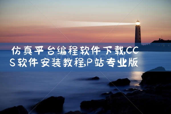 仿真平台编程软件下载|P站专业版